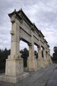 granite pillars tomb near the Gate of Heavenly Palace