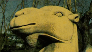 stone animal carving