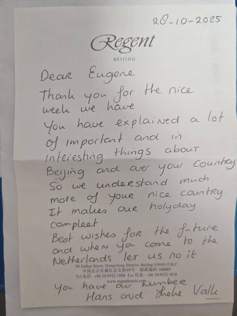 Best Beijing private guide testimonial