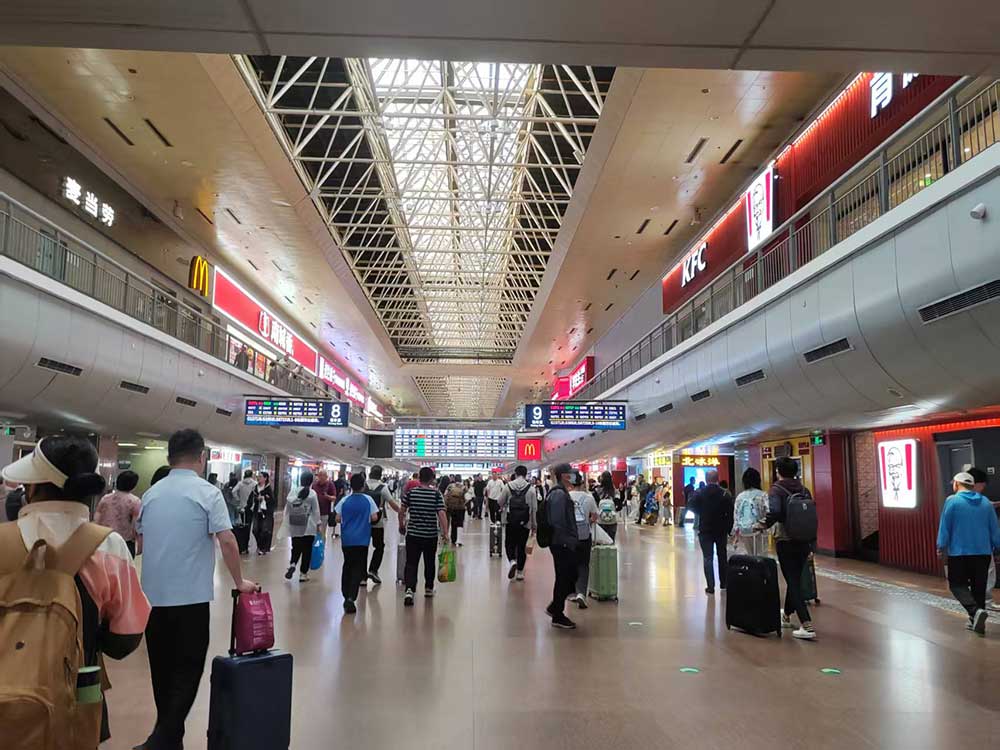 Outside Corridor of the Waiting Room at Beijing West Station